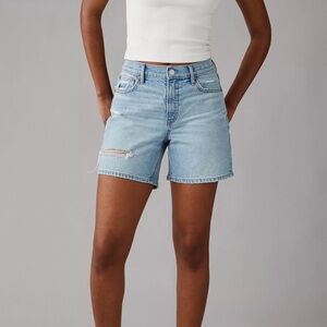 American Eagle 00 Relaxed Short High Rise Denim Women’s Shorts Distressed 2023